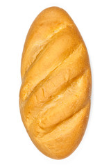 bread loaf isolated on white background front view