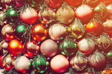 multicolored Christmas balls