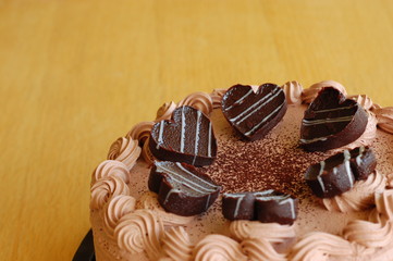 Chocolate cake mousse desert