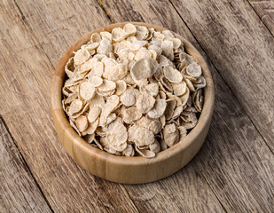 Food. Delicious oats in the bowl