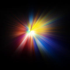 Esplosione di luce colorata