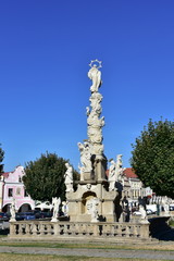 Fototapeta na wymiar Telc, Czech Republic - Unesco city, Marian, column, build, in, 1716-1720., 
