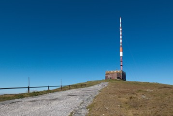 Transmitter on the top of Kralova hola mountain in Nizke Tatry in Slovakia