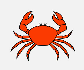 Retro Crab Vector