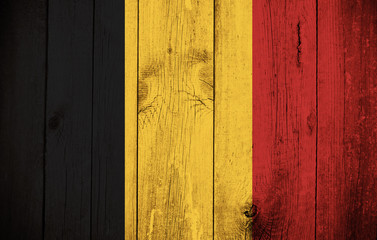 Wooden Flag of Belgium