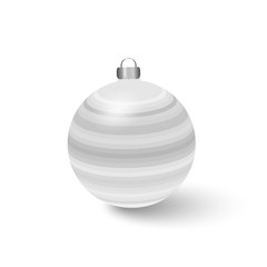 Silver bowl on a white background.