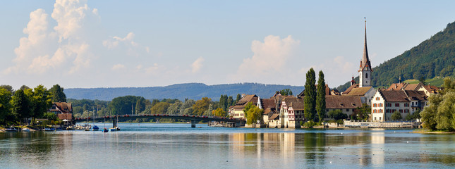Fototapeta na wymiar Panorama Stein am Rhein (Bodensee)