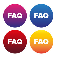 FAQ sign icon, vector illustration 