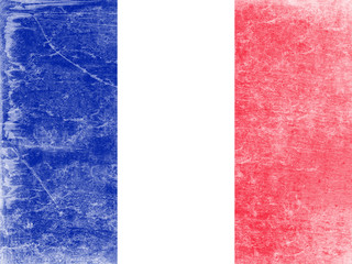 Grunge flag of France.