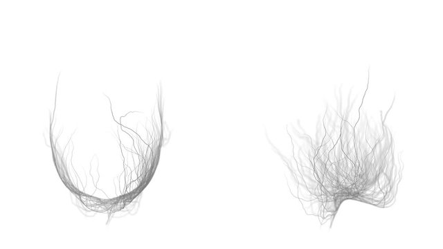 The shape of the head of the yarns