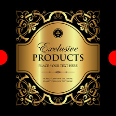 Luxury ornamental label