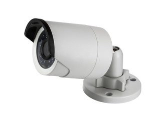 CCTV camera on white background isolated