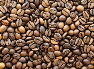 Close-up of coffee beans texture