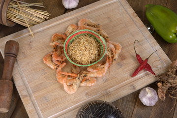 Dried Prawns and Dried Small Shrimps
