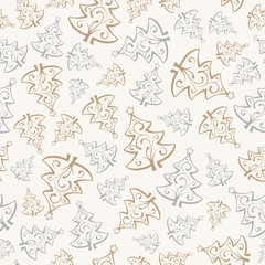 Christmas Tree Seemless Pattern Design