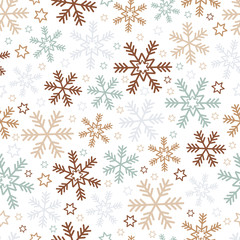 Snowflake Seemless Pattern - 120828990