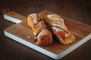 A braid with chocolate chips