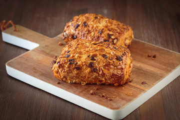 Chocolate bread croissant