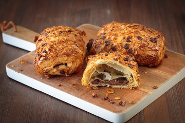 Chocolate bread croissant
