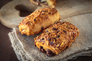 Chocolate bread croissant