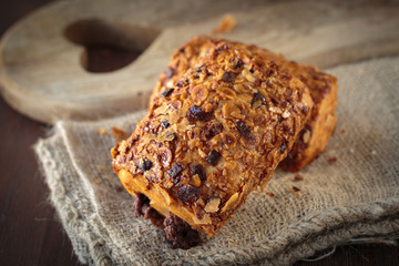 Chocolate bread croissant