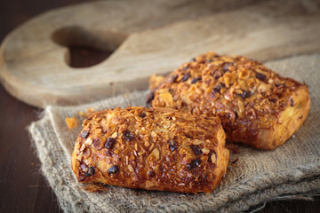 Chocolate bread croissant