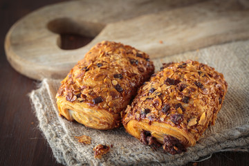 Chocolate bread croissant