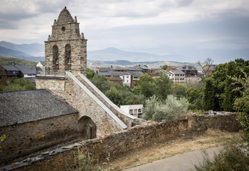 Fototapeta na wymiar Santa Maria Magdalena parish church in Riego de Ambrós, León, Spain