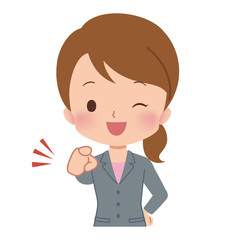 女性　ビジネスウーマン　イラスト