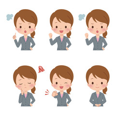 女性　ビジネスウーマン　イラスト