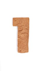 gingerbread letter, number - one