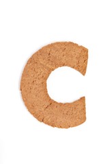 gingerbread letter - C