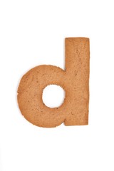 gingerbread letter - d
