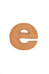 gingerbread letter - e