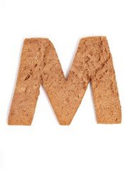 gingerbread letter - M