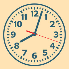 Image clock dial. Scheme relations and arrows denote time.