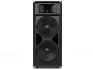 Modern black concert loudspeaker - front view