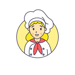 woman chef vector