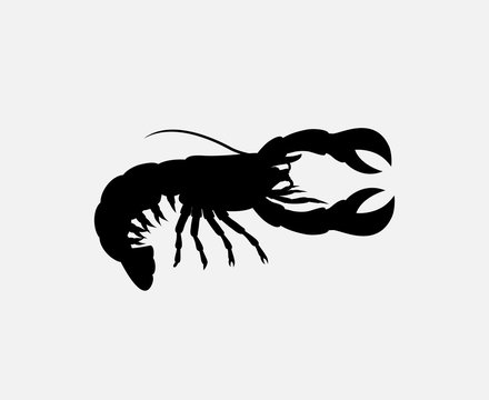 Crayfish Vector Silhouette