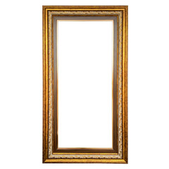 Classic wooden frame isolated on white