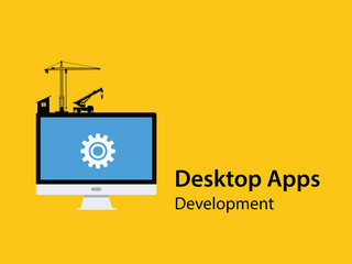desktop app development concept illustration