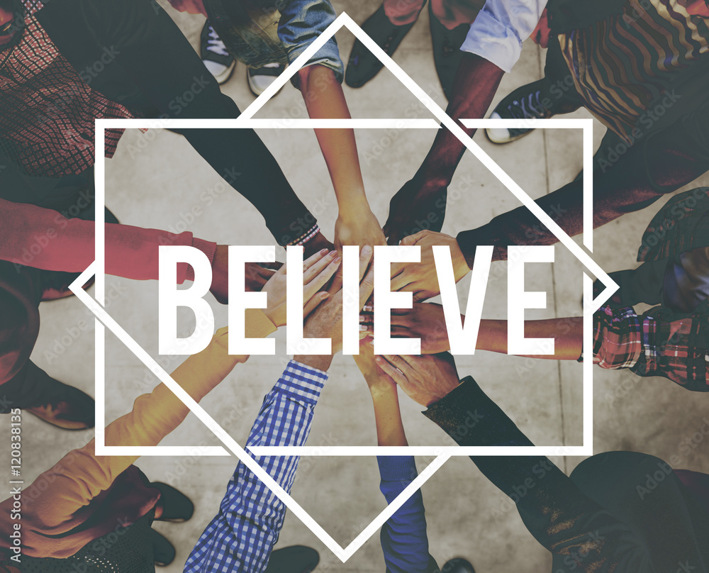 Sticker believe hope belief mind success concept - Stickers