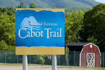 Cabot Trail Road Sign - Nova Scotia - Canada - obrazy, fototapety, plakaty