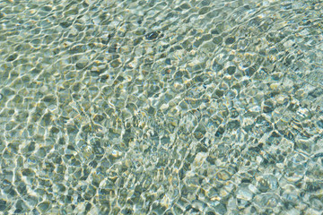Fototapeta na wymiar Blurred abstract background of swimming pool.