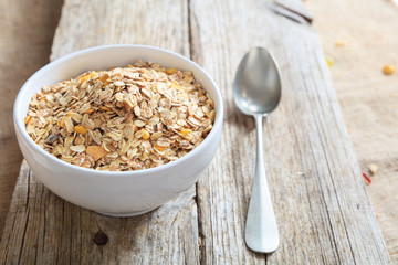 A bowl with muesli