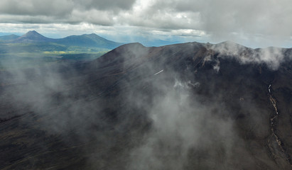 Maly Semyachik is a stratovolcano. Kronotsky Nature Reserve on Kamchatka Peninsula.