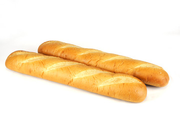 long bread isolated on white background
