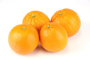 fresh orange isolated on white background