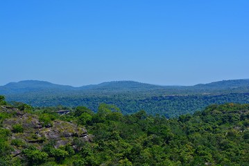 Fototapeta premium Mountain and sky in Pha tam National park Ubon Ratchathani, Thailand