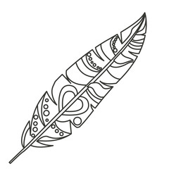 Feather plume icon. Vintage decorative and ornament theme. Isolated design. Vector illustration